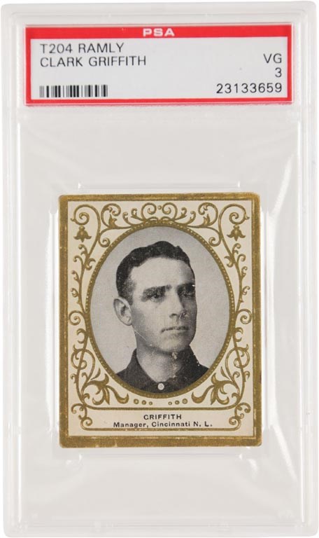 Baseball and Trading Cards - 1909 T204 Ramly Clark Griffith (PSA VG 3)