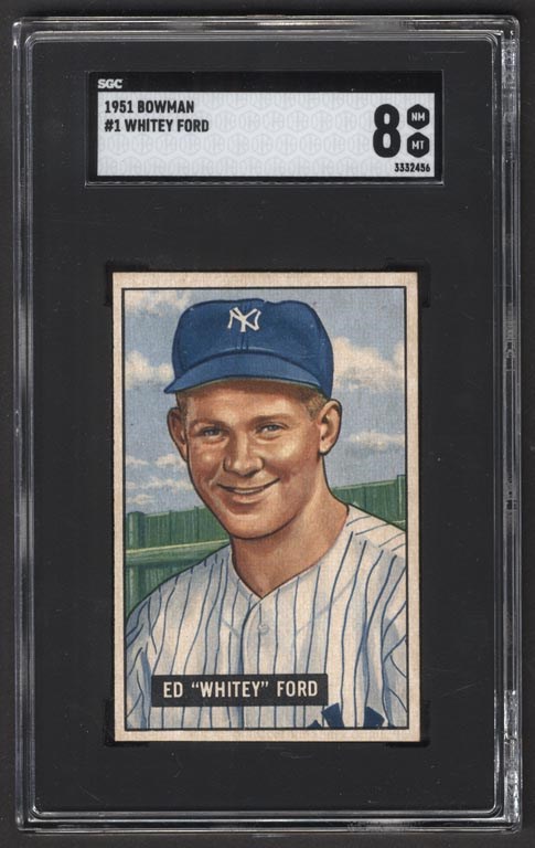 Baseball and Trading Cards - 1951 Bowman #1 Whitey Ford (SGC NM-MT 8)