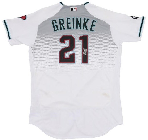 - 2016 Zack Greinke Win #5 Signed Game Worn Diamondbacks Jersey (Photo-Matched & MLB Auth.)