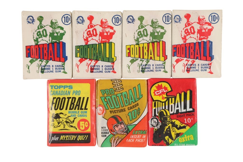1960s-Early 1970s Topps/O-Pee-Chee Football Wax Pack Collection (7)