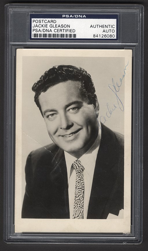 Rock And Pop Culture - Jackie Gleason Signed Real Photo Postcard