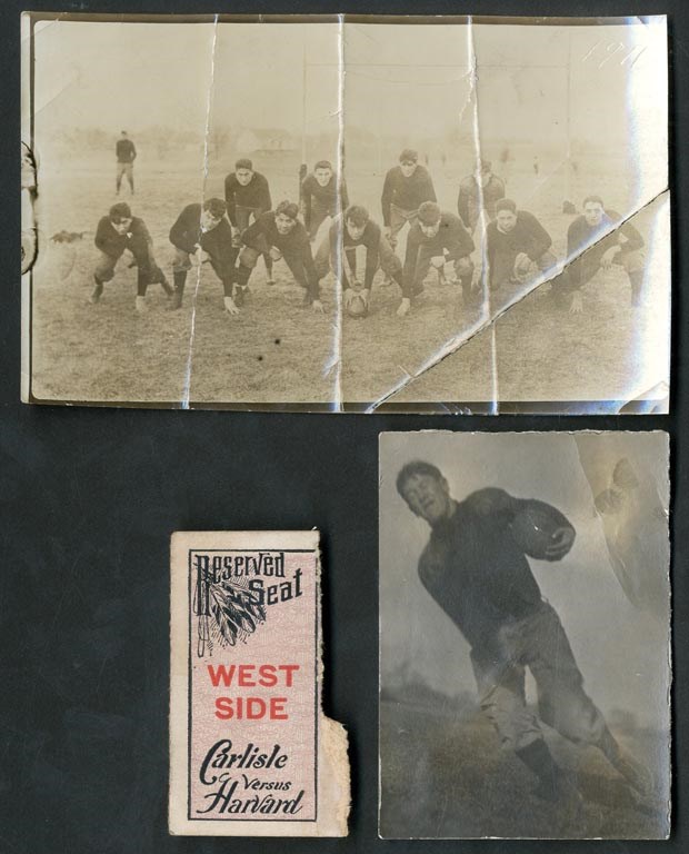 Football - 1911 Jim Thorpe & Carsile Indians Vintage Photos (3)