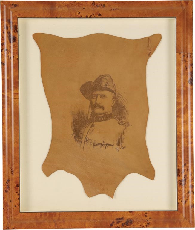 Circa 1898 Teddy Roosevelt "Rough Rider" Tobacco Leather