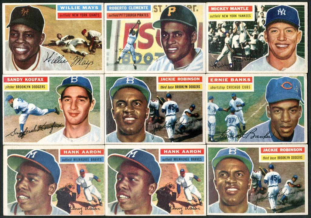 Baseball and Trading Cards - 1956 Topps Baseball Near-Set (335/340) Plus Extras