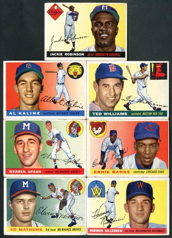 Baseball and Trading Cards - 1955 Topps Baseball Collection (328) with Hall of Famers