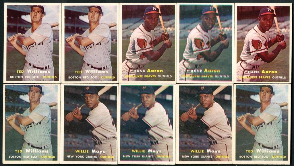 Baseball and Trading Cards - 1957 Topps Baseball Collection (574) with Hall of Famers