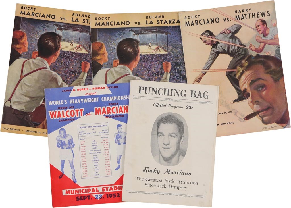 Muhammad Ali & Boxing - Rocky Marciano On-Site Fight Programs (5)