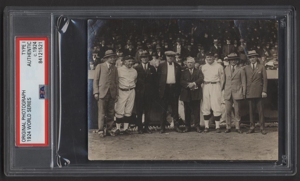 Collection Of Babe Ruth's Right Hand Man - 1924 World Series Photo w/Ruth, Cobb, Johnson (from Babe Ruth's Right Hand Man)