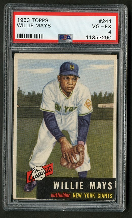 Baseball and Trading Cards - 1953 Topps Willie Mays #244 PSA 4