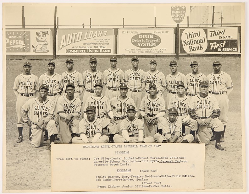 1947 Baltimore Elite Giants Oversized Photo by John E. Hood