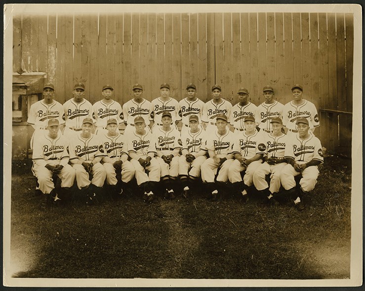 1949 Baltimore Elite Giants Team Photo