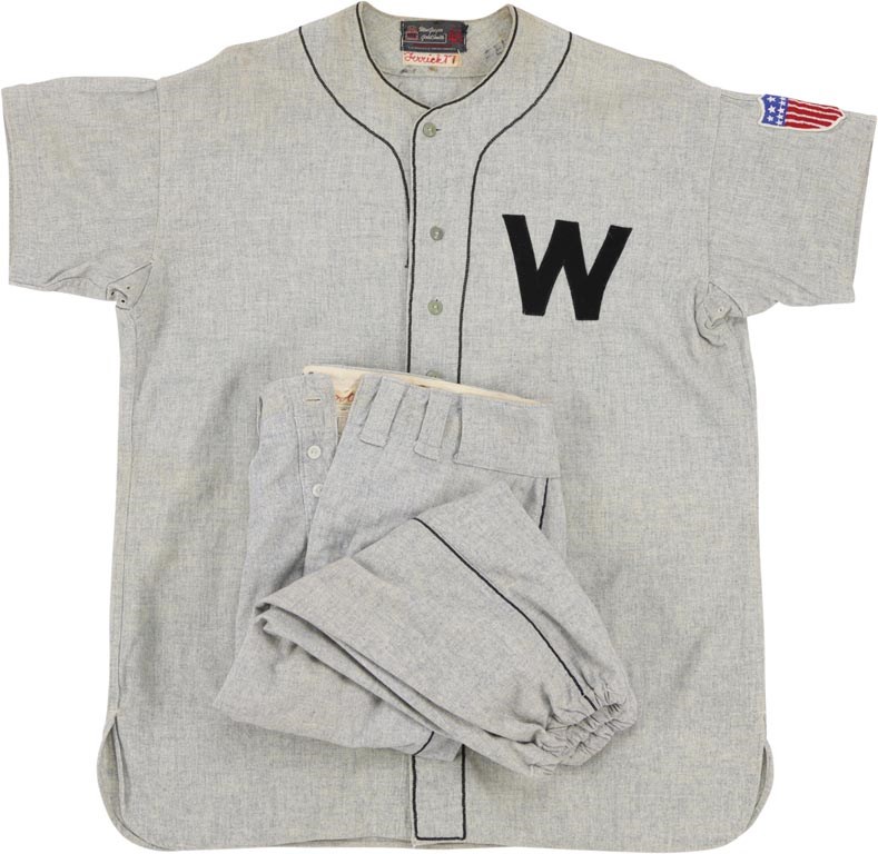 Baseball Equipment - 1947 Tom Ferrick Washington Senators Game Worn Uniform