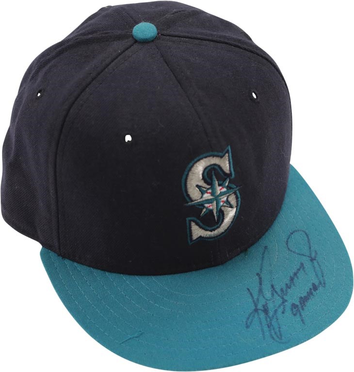 Baseball Equipment - 1990s Ken Griffey Jr. Seattle Mariners Signed Game Worn Cap
