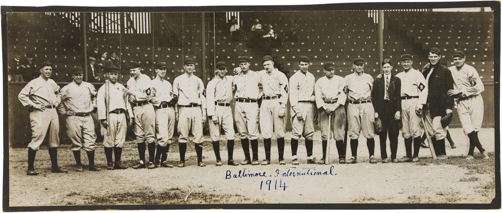 Ruth and Gehrig - 1914 Babe Ruth Baltimore Orioles Original Team Photograph