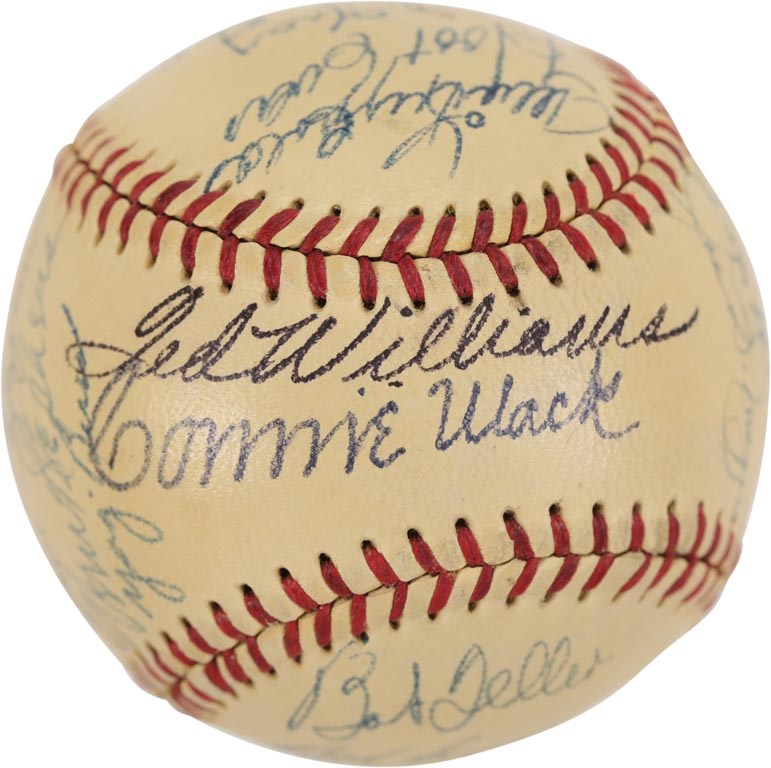 The Eddie Rommel Collection - 1950 American League All-Star Team Signed Baseball