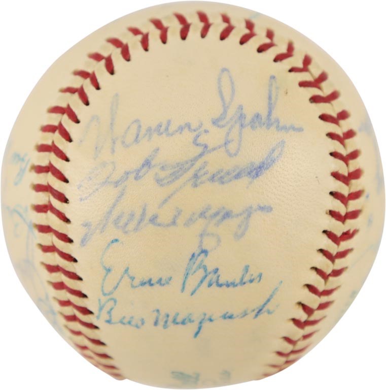 The Eddie Rommel Collection - 1958 National League All-Stars Team Signed Baseball