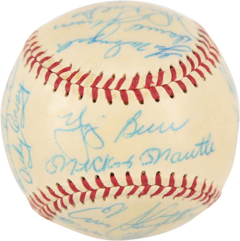 The Eddie Rommel Collection - 1958 World Champion New York Yankees Team Signed Baseball