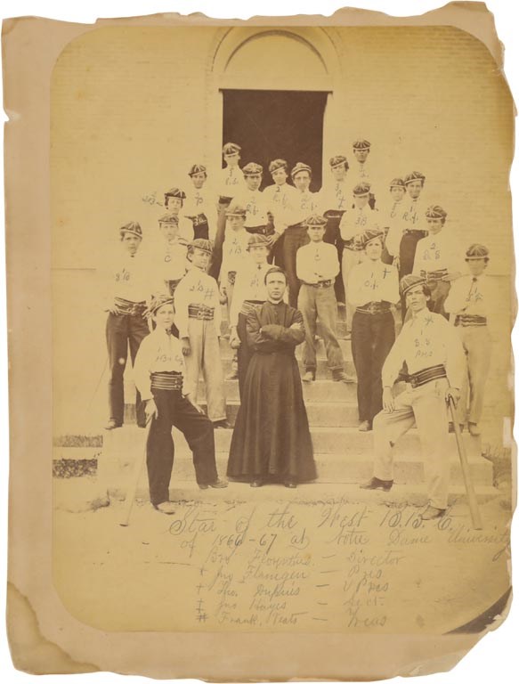 Cap Anson Notre Dame Collection - 1866-67 Notre Dame Albumen Photograph w/14-Year Old Cap Anson
