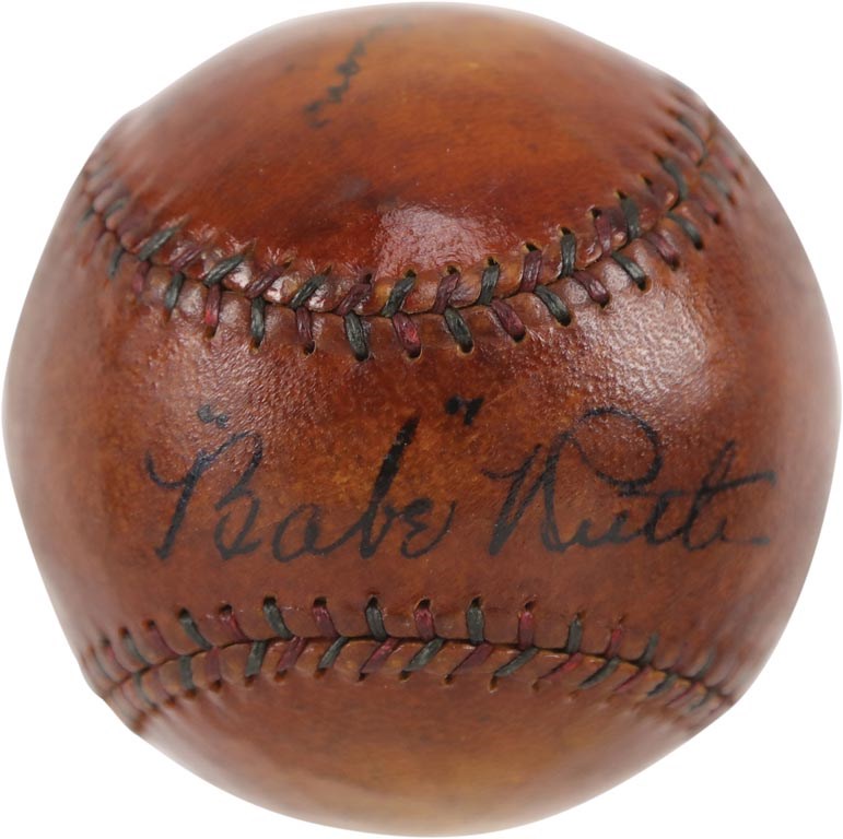 1927 Babe Ruth Single-Signed Baseball with PSA MINT 9 Autograph