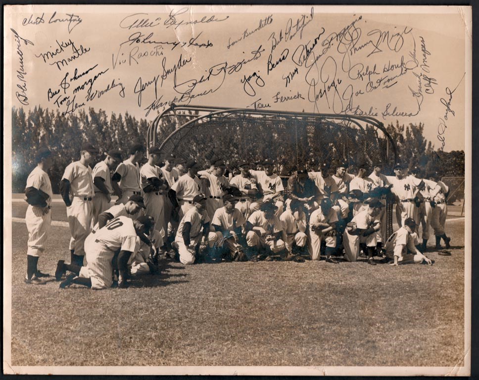 Exceptional 1951 World Champion New York Yankees Team Signed Photograph (PSA)