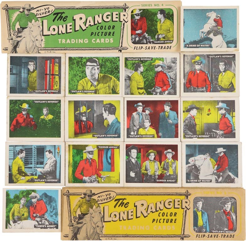 1950s Ed-U-Cards Lone Ranger Complete Set (120), Plus 2 Unopened Packs