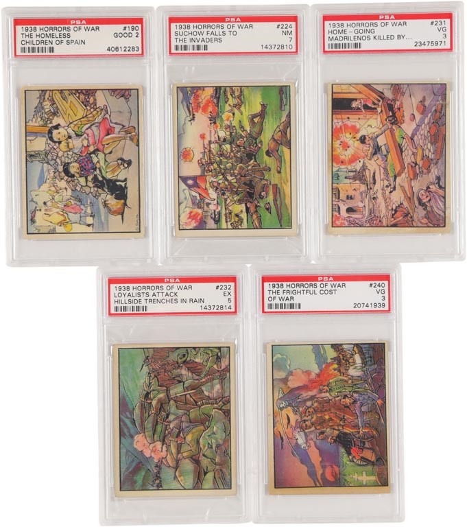 Non Sports Cards - 1938 Horrors of War Complete Set (288) w/PSA Graded
