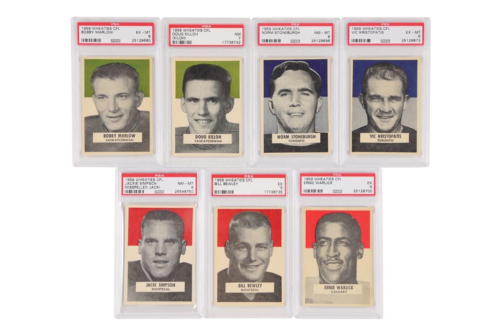 - 1959 Wheaties CFL Collection (7) PSA