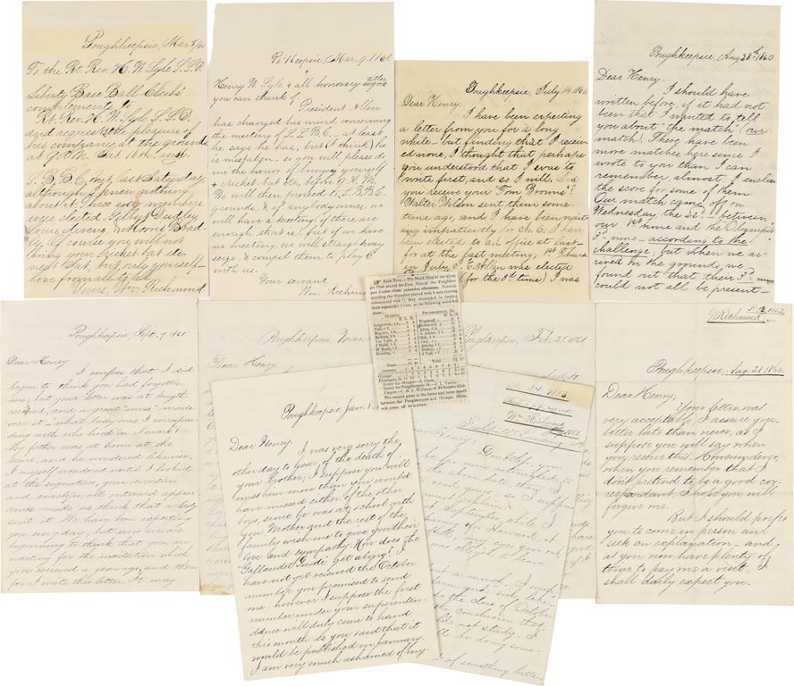 Early Baseball - The Richmond Civil War Baseball Letters (1860-1863)
