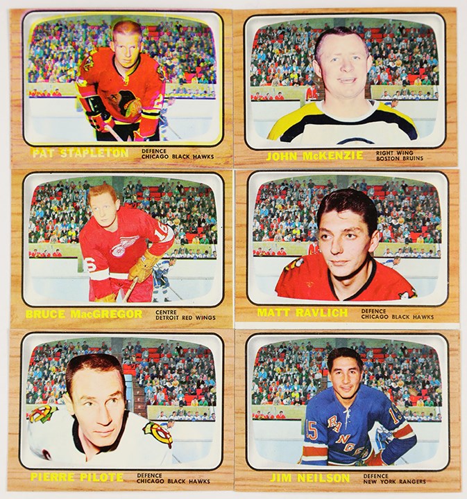 Hockey Cards - HIGH GRADE 1966-67 Topps USA Test Hockey Cards (6)