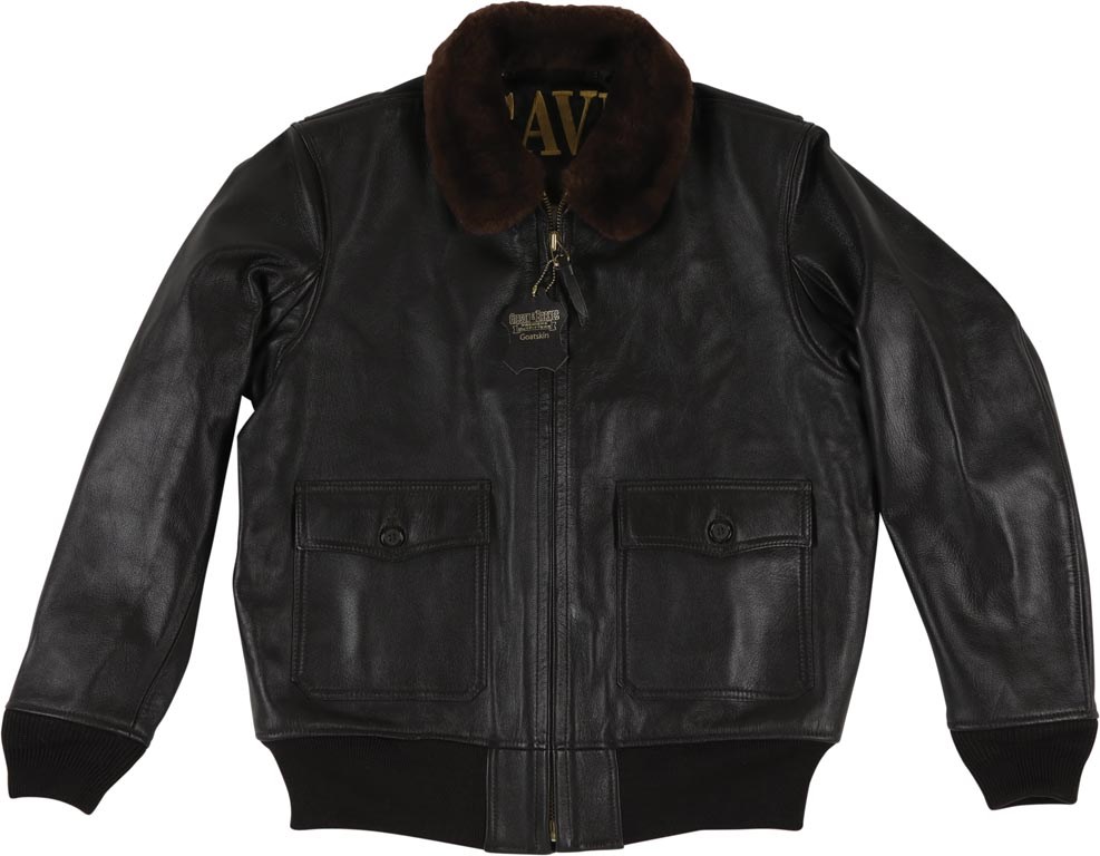 Rock And Pop Culture - George H. W. Bush Signed Leather Pilot's Jacket