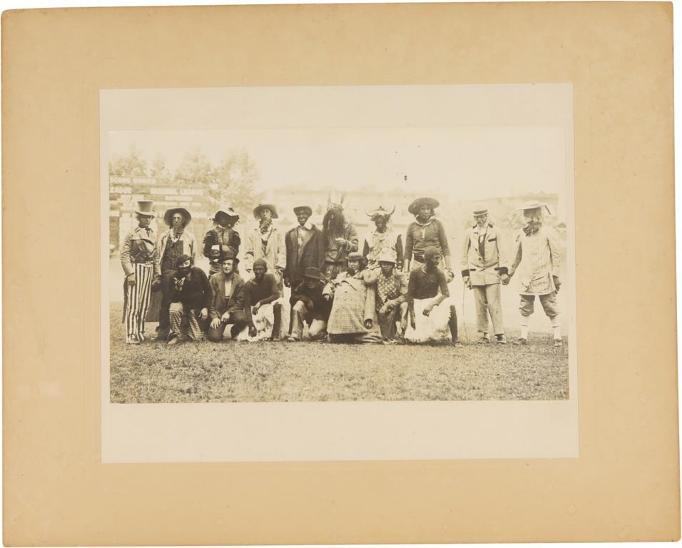 Circa 1913 Philadelphia Athletics "Racist Parade" Mounted Photograph