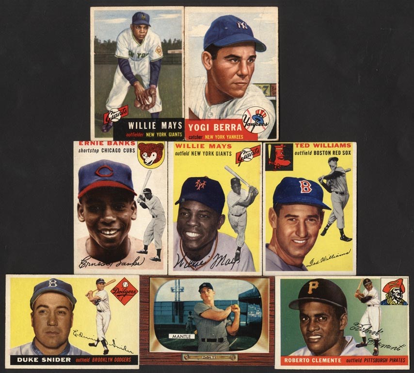 Baseball and Trading Cards - 1953-55 Topps & Bowman Superstar Hall of Famer Collection (8)