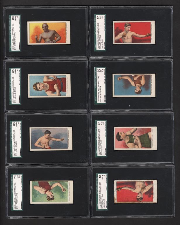 Boxing Cards - 1910 E77 SGC Graded Complete Set Plus Additional Variations #1 Set Registry