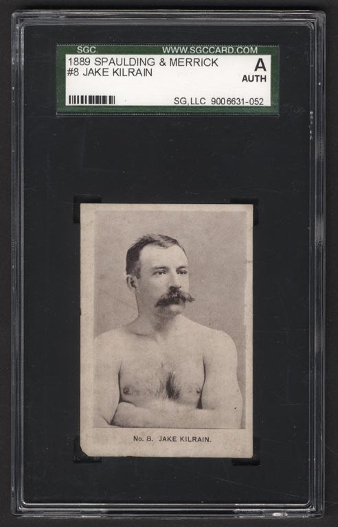 1889 N386 Spaulding & Merrick Plow Boy Cigarettes Jake Kilrain SGC A