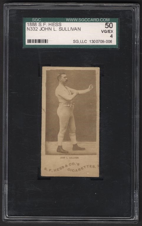 Boxing Cards - 1888 N332 SF Hess John L. Sullivan SGC 50
