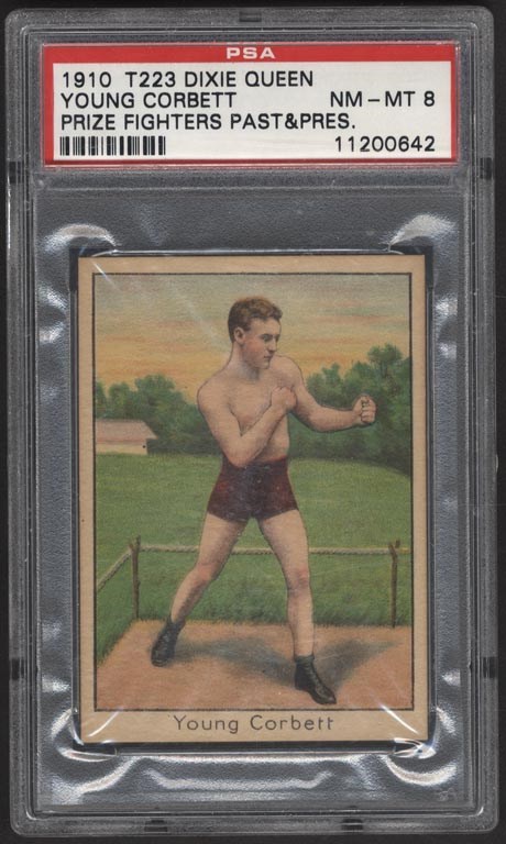 Boxing Cards - 1910 T223 Dixie Queen Young Corbett (PSA NM-MT 8)
