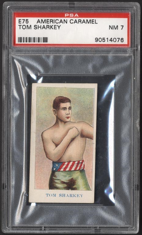 Boxing Cards - 1917 E75 Tom Sharkey (PSA NM 7)