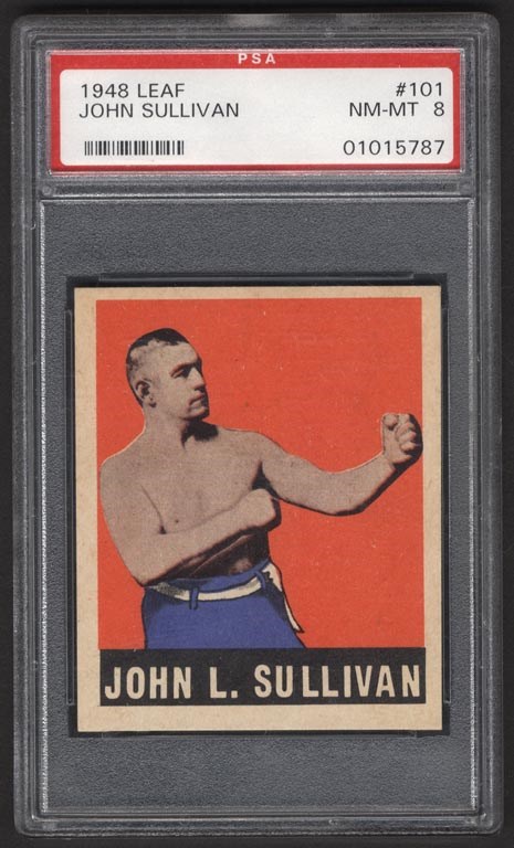 Boxing Cards - 1948 Leaf John L. Sullivan (PSA NM-MT 8)