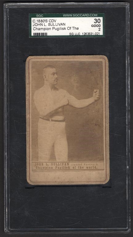 Boxing Cards - 1880s John L. Sullivan CDV