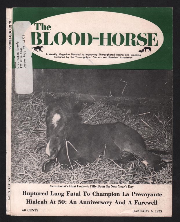 Horse Racing - Chenery Family January 6, 1975 Blood-Horse Magazine
