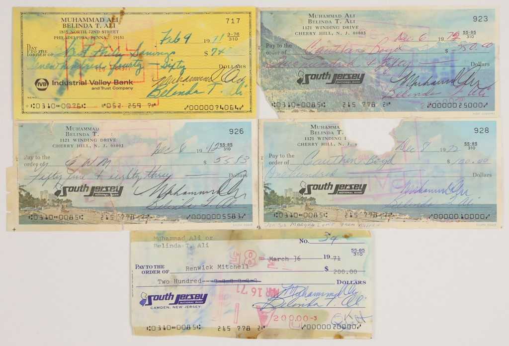 Muhammad Ali Wife's Signed Checks (5)