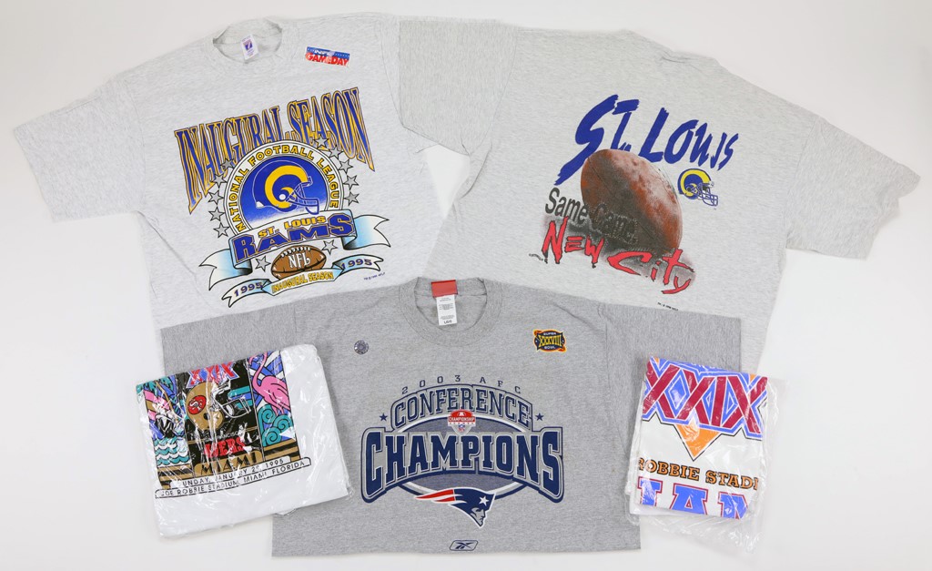 - Group of St. Louis Rams Tee Shirts (5)