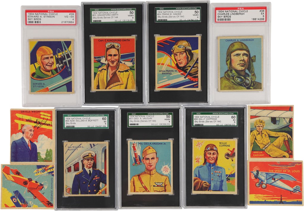 - 1934 National Chicle Sky Birds Complete Set w/PSA & SGC Graded (100+)