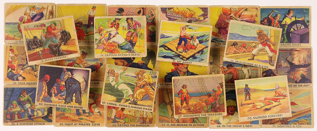 Non Sports Cards - 1936 Pirate‘s Picture Bubble Gum Near Complete Set 70/72