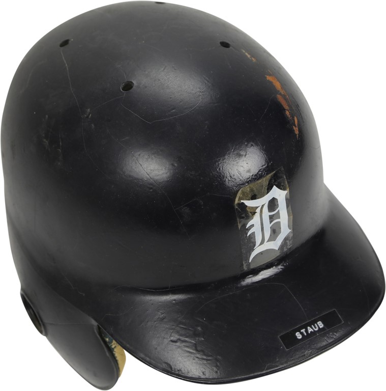 Ty Cobb and Detroit Tigers - Mid-1970s Rusty Staub Detroit Tigers Game Worn Batting Helmet