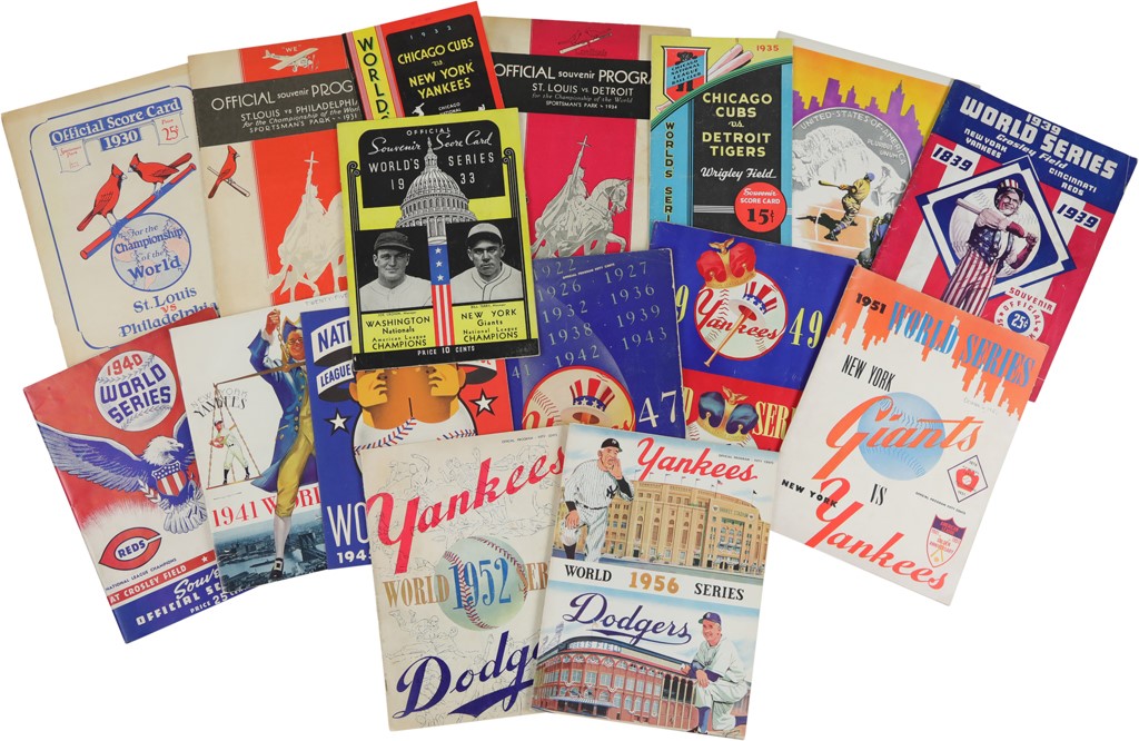 Tickets, Publications & Pins - 1930-2018 World Series Program Complete Run (88/88)