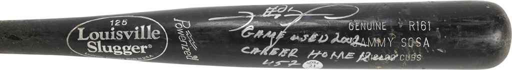 - 2002 Sammy Sosa Career HR #457 Game Used Bat (Photo-Matched)