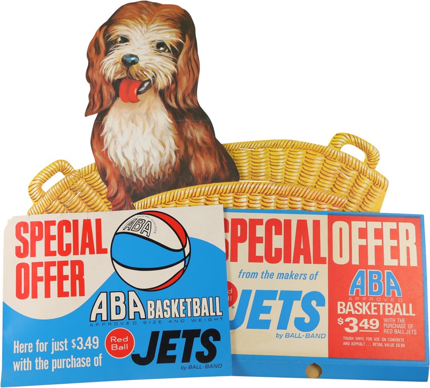 - 1970s Official ABA Basketball for $3.49 Advertising Sign