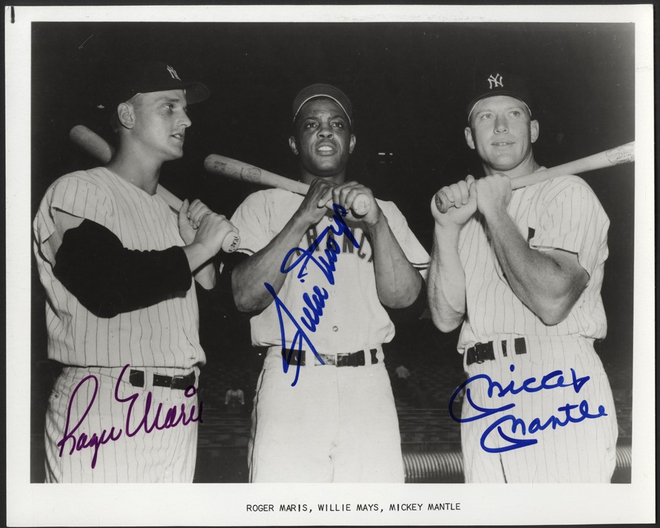 Mickey Mantle & Roger Maris Multi-Signed Photograph (PSA)