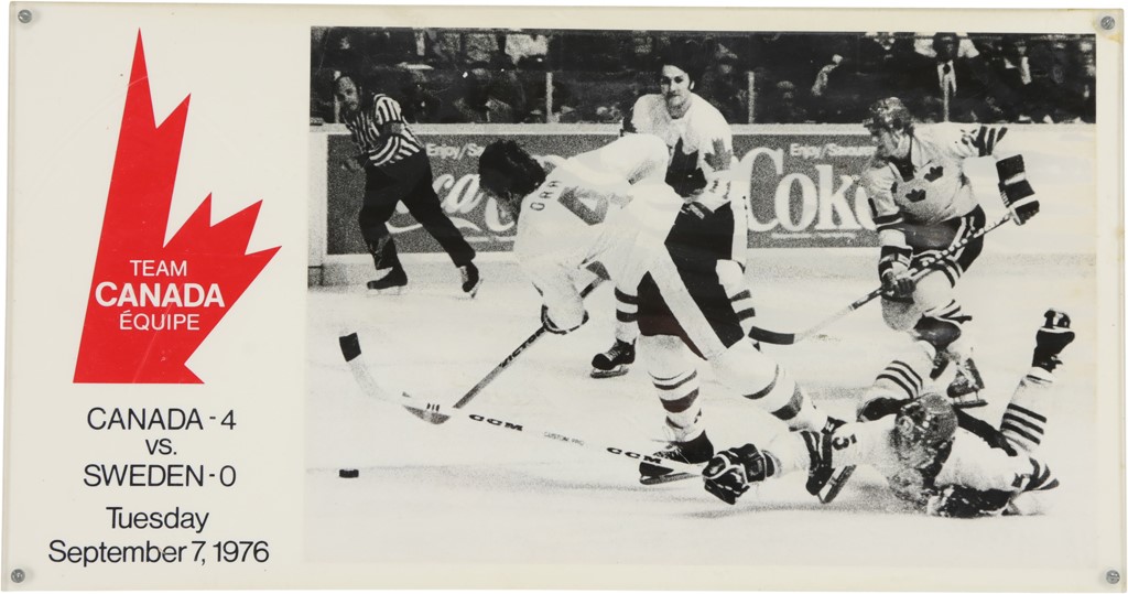 Bobby Orr And The Boston Bruins - 1976 Team Canada Bar Sign w/Bobby Orr